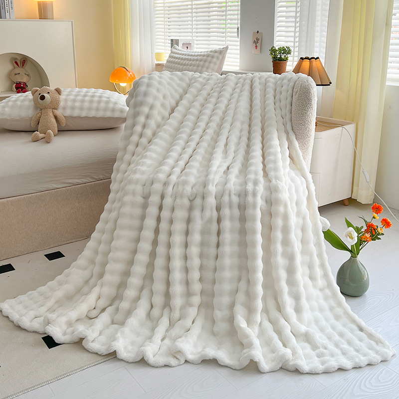Picture of Ins Style Blanket Class A New Style Curled Bubble Velvet Casual Nap Blanket Thickened Blanket Sofa Cover Blanket Universal for All Seasons