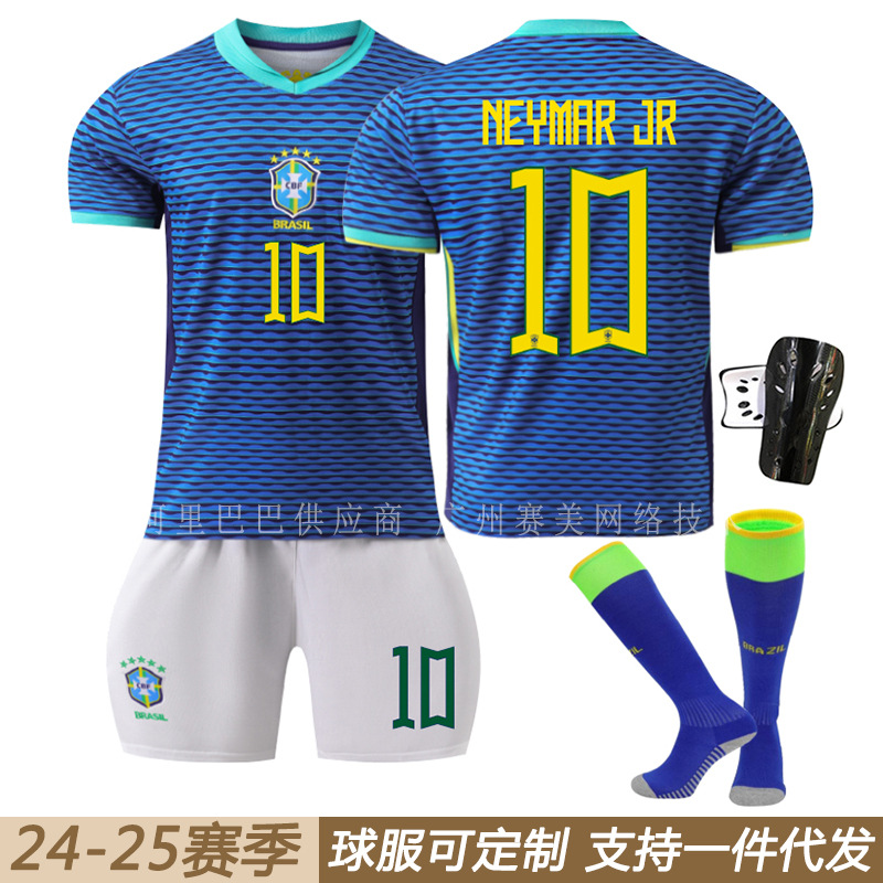 Brazil away new football uniform 10 Neymar 20 venius 9 risalisone 5 Casemiro suit Jersey