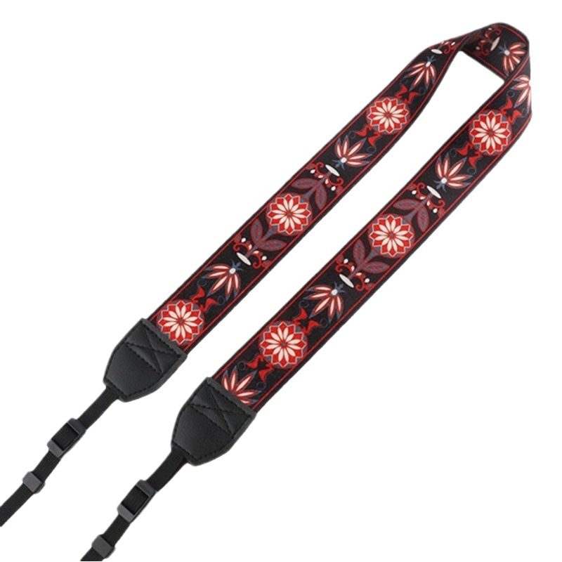 Micro single ethnic style shoulder strap camera strap 3.8cm thermal transfer lanyard micro single shoulder strap retro halter shoulder strap