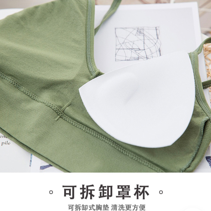 Picture of Live online popular big U back wrapped chest spring and summer seamless strap without steel ring anti-exposure Sports plus size tube top