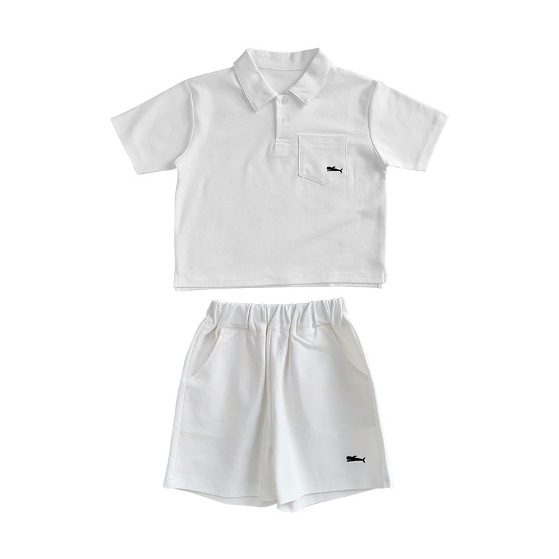 Picture of Children's POLO Collar suit Western-style Boys Middle and Big Kids Casual Two-piece Summer Loose All-match Sports suit