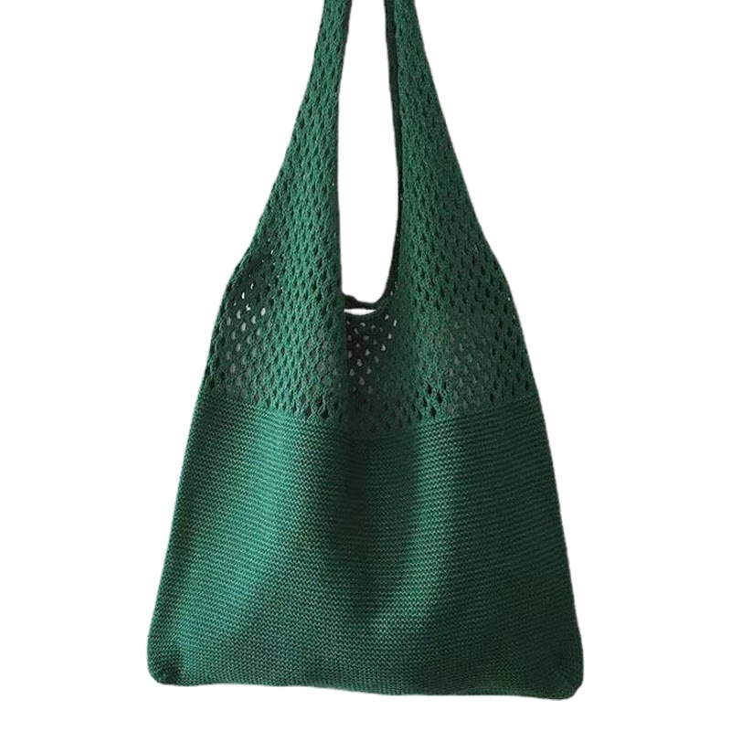 Picture of Cute Knitted Bags 2024 Fashion Hollow Handbags Fashionable and Easiest for Match Shoulder Bags Large Capacity Tote Bags Cross-Border