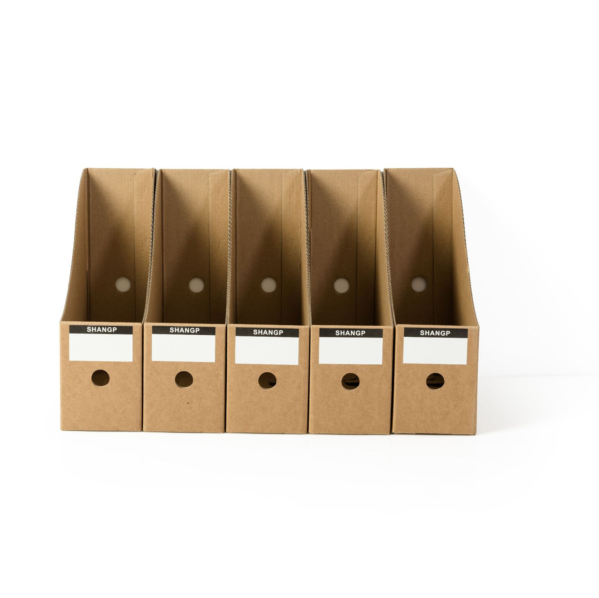 Picture of Office Supplies File Box Storage File Rack Magazine Folder Frame Kraft Paper Desktop Storage Box File Cabinet Wholesale