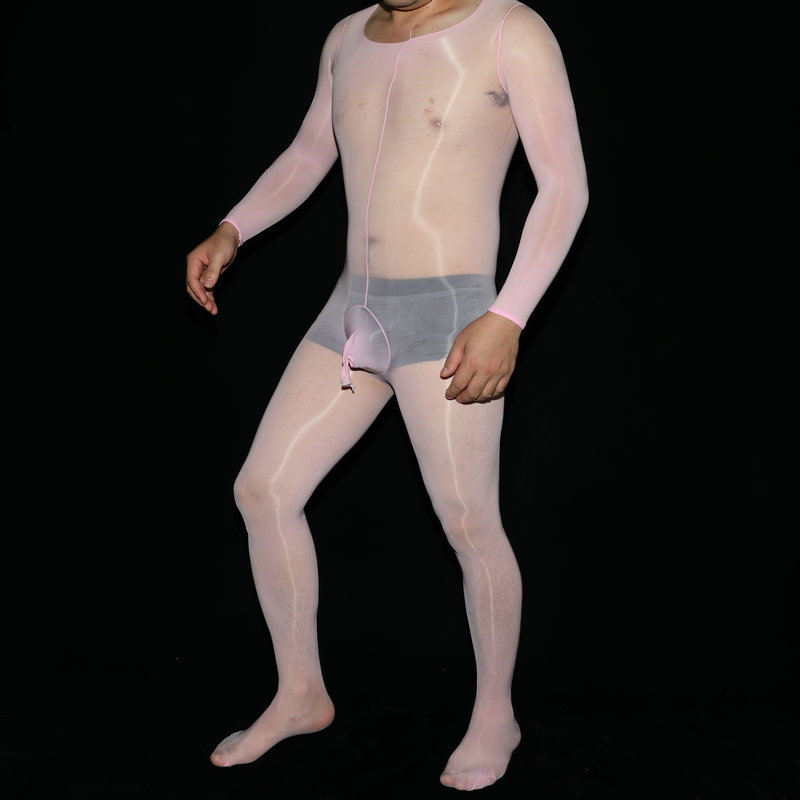Picture of AliExpress large size shiny full body stockings jumpsuit shiny 912 needle with jj suit men's God pants full body stockings