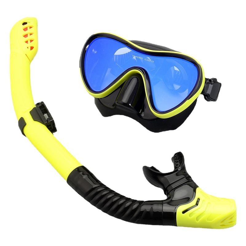 Diving Goggles Snorkel Set for Men and Women New Adult Large Frame Silicone Mask Swimming Snorkeling Mask Diving Glasses