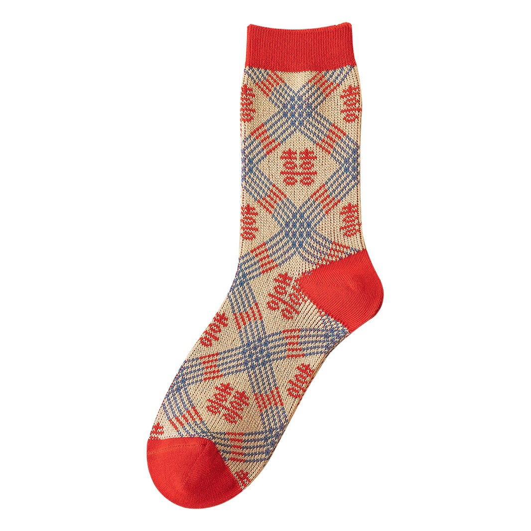 Birthday Year Celebration Chinese New Year Lucky Socks Big Red Socks Women's Stockings Winter Mid-tube Socks Wedding Gift Cotton Winter