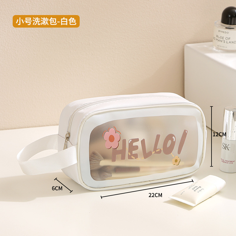 Picture of Waterproof Wash Bag Large Capacity Travel Cosmetic Storage Bag High-grade Sense Portable Transparent PVC Wash Bag for Women