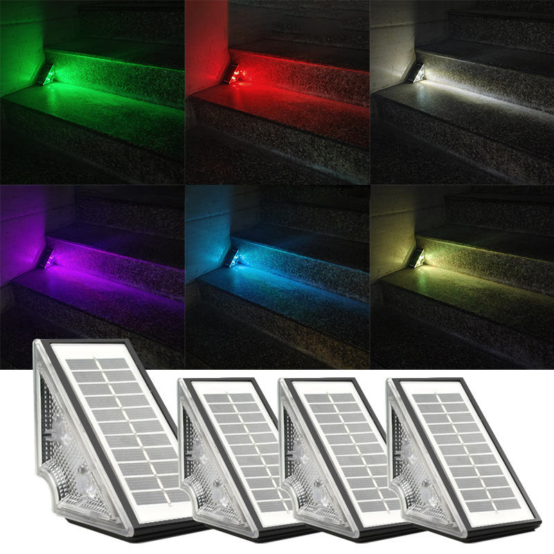New Solar Step Ladder Light Luminous Landscape Decoration Villa Balcony Garden Fence Smart Lighting Stair Step Light