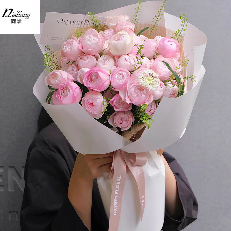 Roll solid color Ouya paper waterproof flower wrapping paper gift bouquet flower wrapping paper material matte solid color Korean style paper