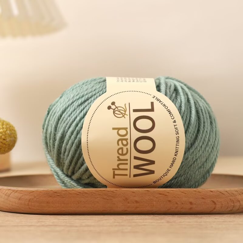 Cross-border new cotton wool hand-woven medium-thick wool thread environmentally friendly dyed diy scarf hat sweater source factory wholesale