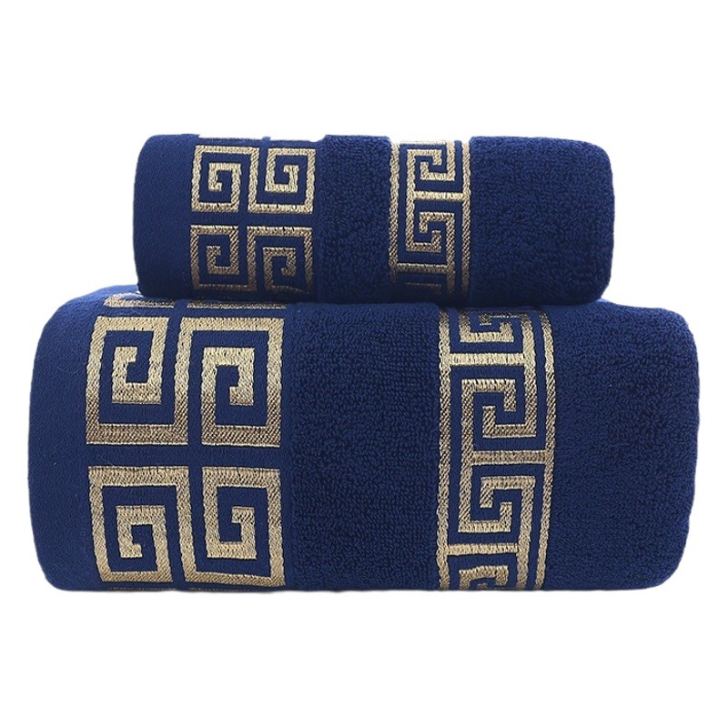 Cross-border bath towel dark foreign trade ten thousand word cotton towel hotel towel advertising towel can do LOGO a generation of hair