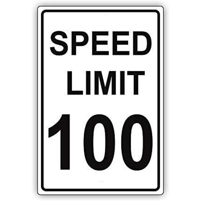 Picture of Retro No Speed Limit Sign Poster American Iron Painting Cross-Border Best-Selling Bar Cafe Wall Decoration