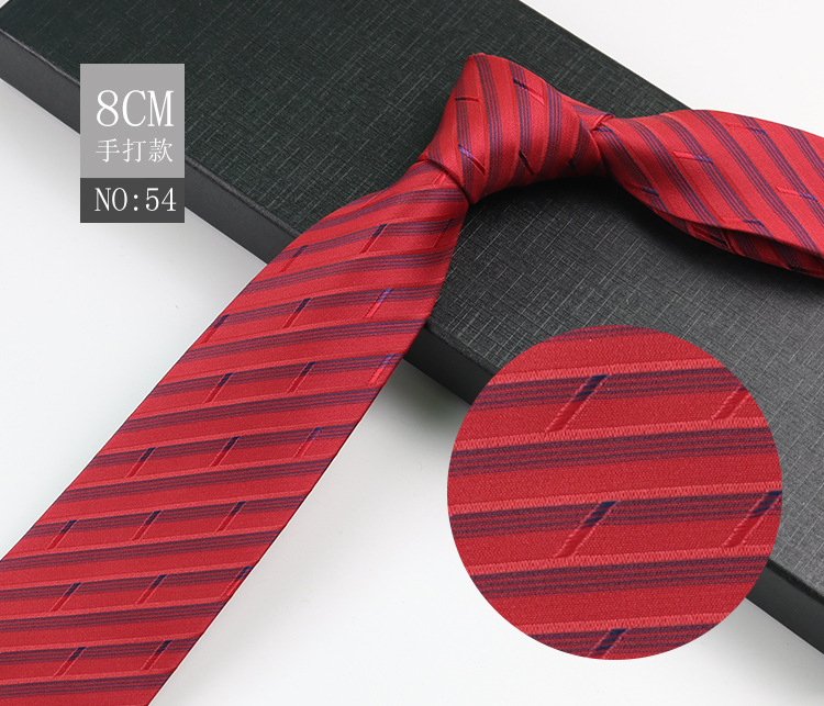 Picture of Men's Tie Business Shirt Stripesd Security Professional Formal Wear Wholesale Plus Logo Manufacturer 8cm Hand-Made