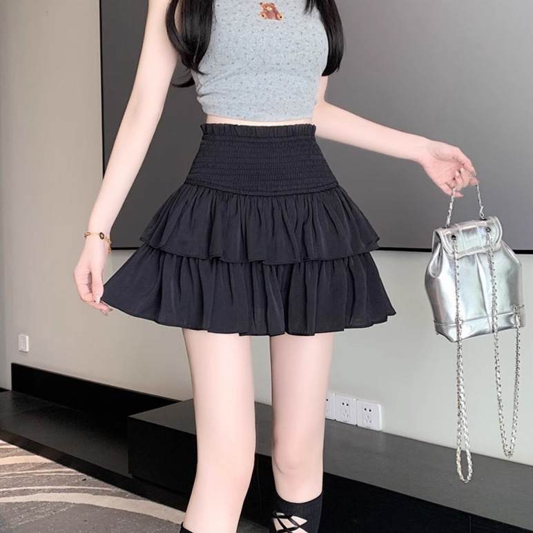 Petite Ballet Sweet Style White Cake Skirt for Women 2025 New Summer Super Popular Age-Reducing A-Line Short Skirt