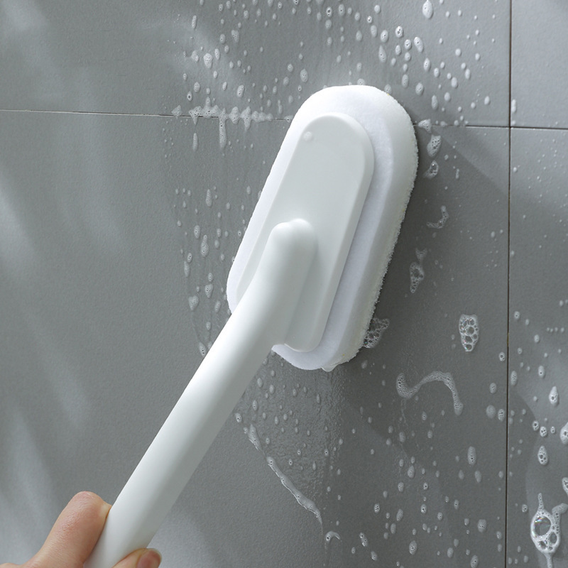 Long-Handled Sponge Brush Household Cleaning Brush Bathroom Sink Bathroom Gap Brush Toilet Brush Cleaning Gap Brush