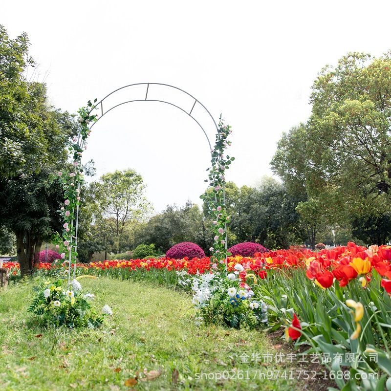 Picture of Source Factory Cross-border Hot Sale Courtyard Iron Arch Climbing Rack Wedding Garden Rose Flower Rack Grape Rack