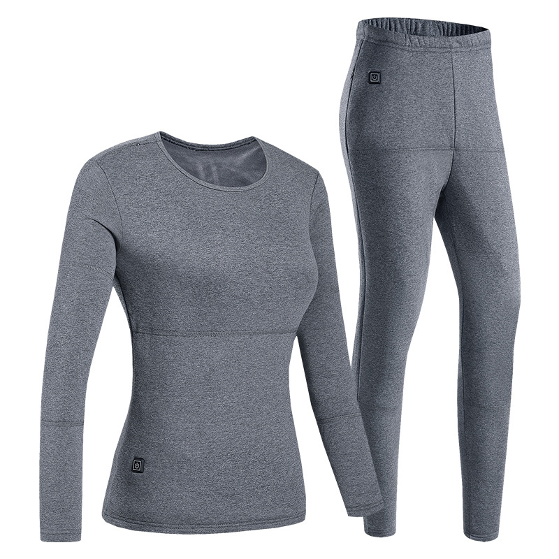 Picture of Cross-border Intelligent Heating Thermal Underwear Men's 22 Zone Electric Heating Constant Temperature Heating Autumn Clothes and Pants Thickened and Velvet Suit