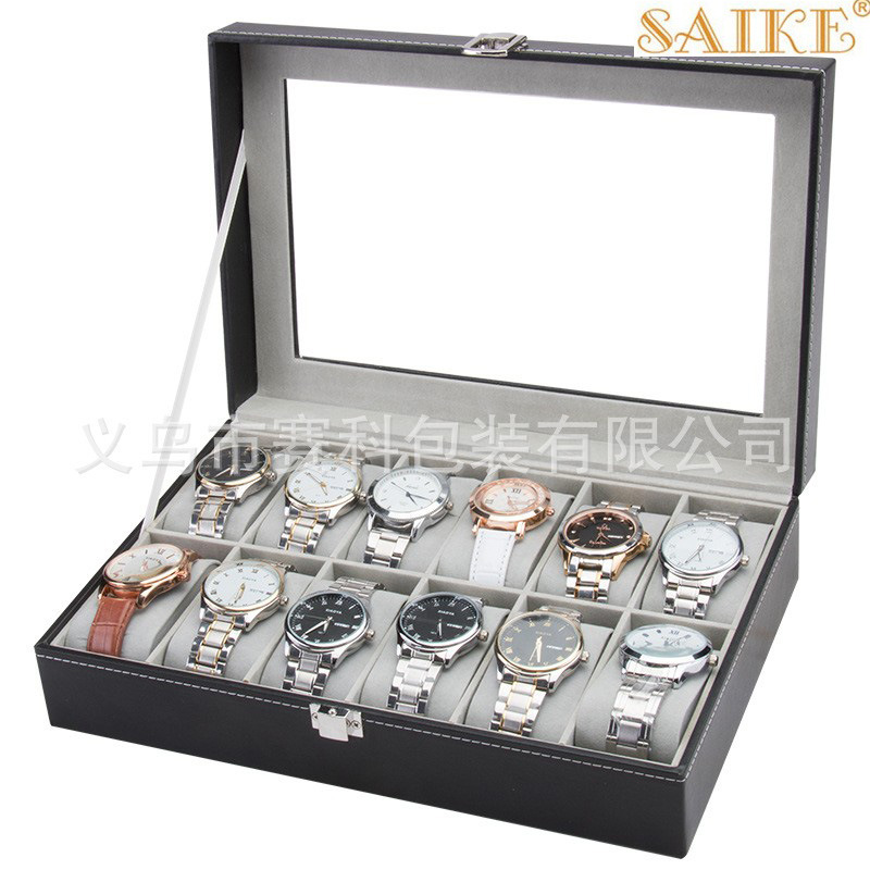 Picture of [Standard Edition] Spot wholesale 12-bit watch storage box PU display box gift box leather watch box manufacturers wholesale