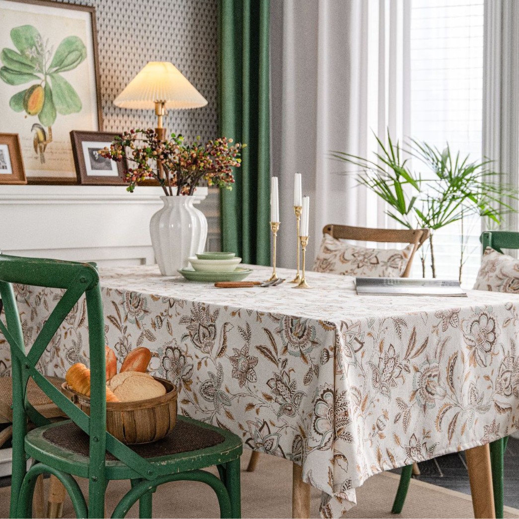 Picture of Yiman Qiyun Geometric Multicolor Printed Bohemian Style Living Room Household Tablecloth Printed Tablecloth Square Table