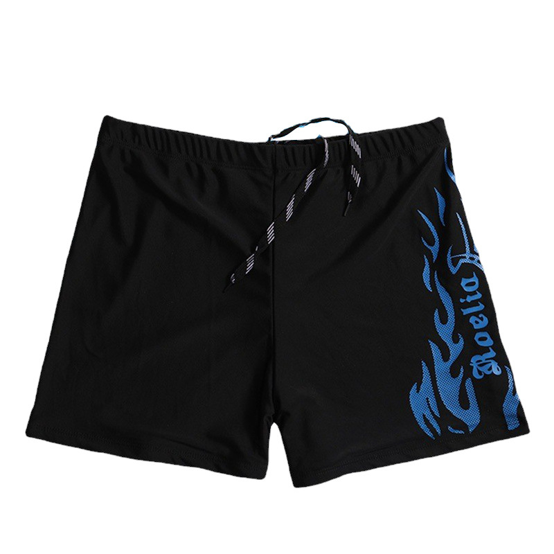Picture of Wholesale swimming trunks men's factory direct supply blue and red flame plus size men's boxer swimming trunks wholesale hot spring Beach