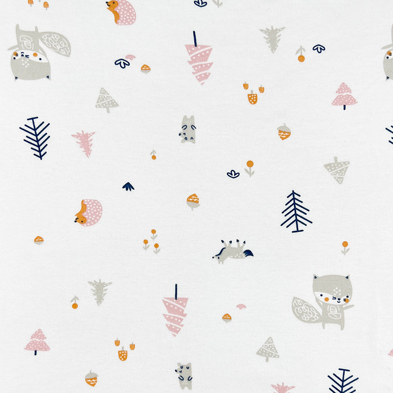 Picture of Baby Fabric 40S Cotton Printed Cotton Wool Knitted Double-sided Fabric Fabric Home Clothes Baby Clothes Fabric