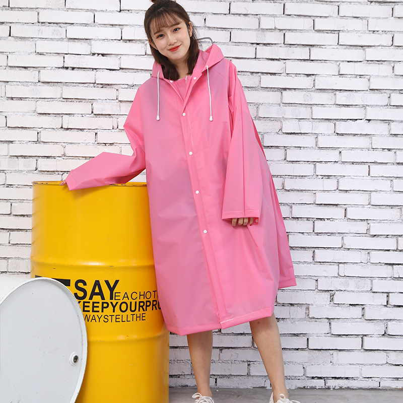 Picture of EVA Raincoat Transparent Adult Raincoat Poncho Tourist Mountaineering Multifunctional Hiking Raincoat Cycling one-part Raincoat