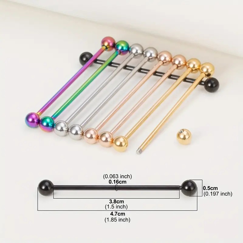 Picture of Cross-border e-commerce factory sourcing Amazon's best-selling multi-color long rod ear bone nail ear puncture jewelry