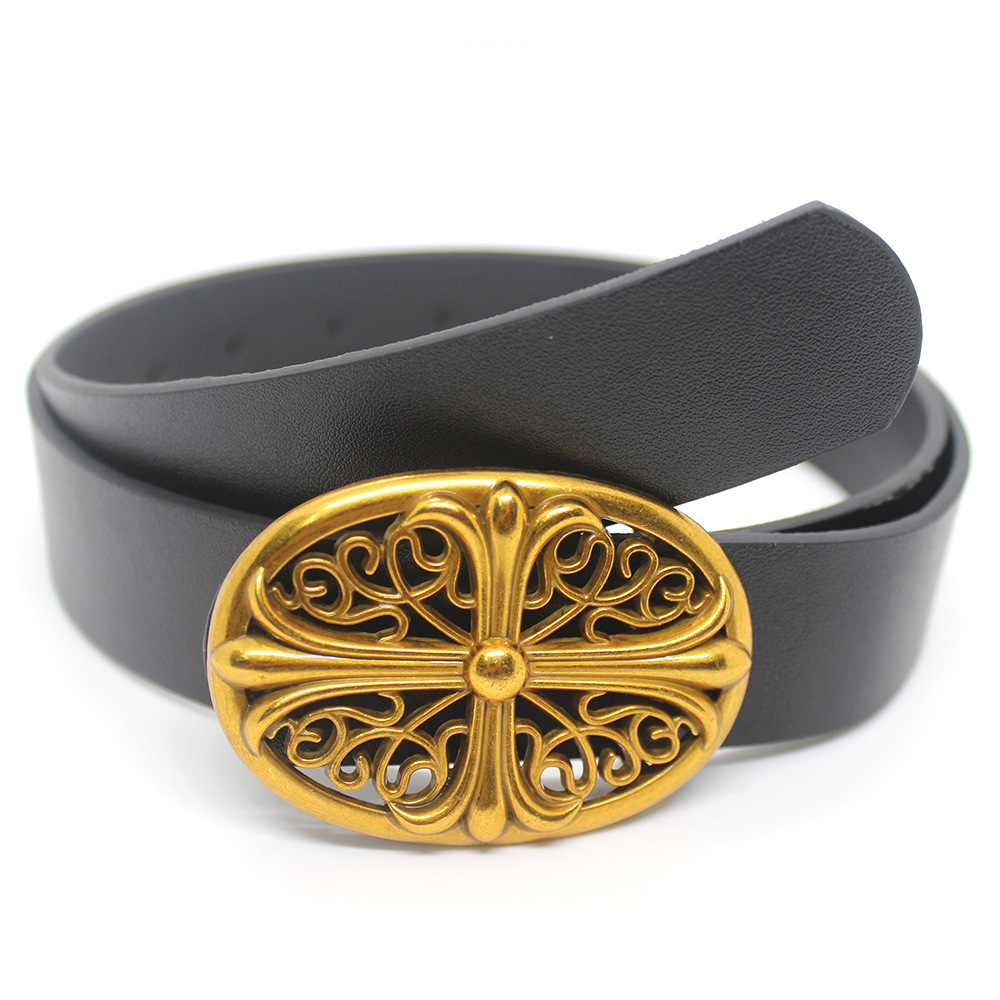 Cross-border Foreign Trade Personalized Trendy ins Belt Women's Retro Casual Trend All-match Cross Jeans Belt