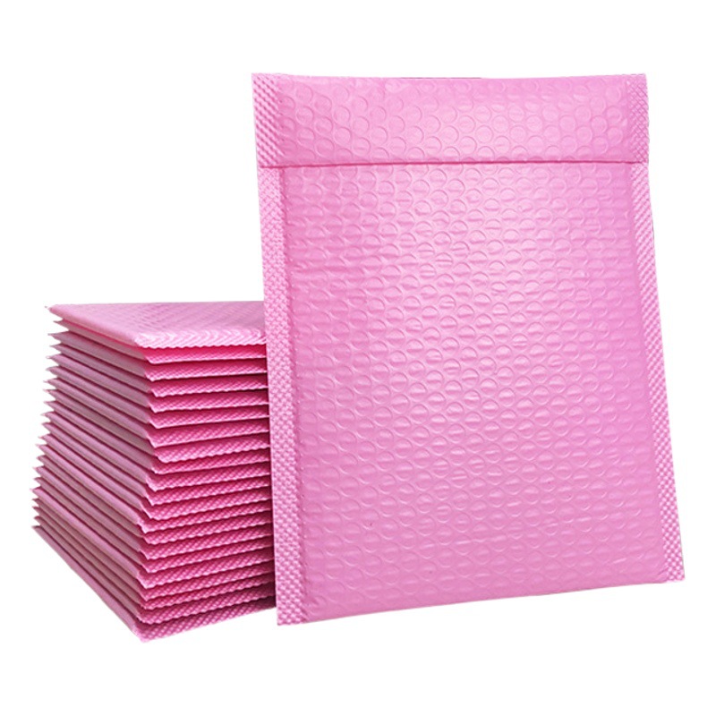 Co-extruded film Bubble Bag Pink Express bag wholesale co-extruded film bubble packing bag thickened foam shockproof envelope bag