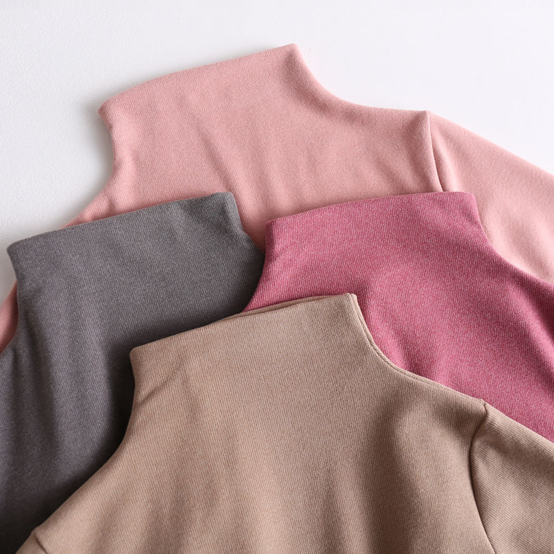 Picture of Children's cationic bottoming shirt seamless elastic autumn and winter boys and girls mid-collar velvet warm inner western style top