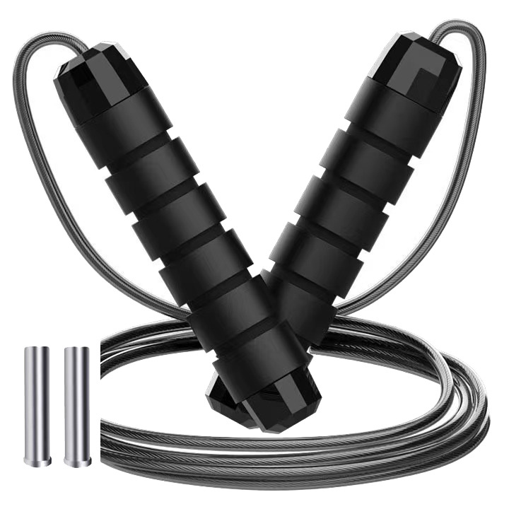 Picture of Steel wire rope skipping wholesale fitness exercise weight-bearing training rope skipping primary and secondary school students high school entrance examination racing rope skipping sporting goods