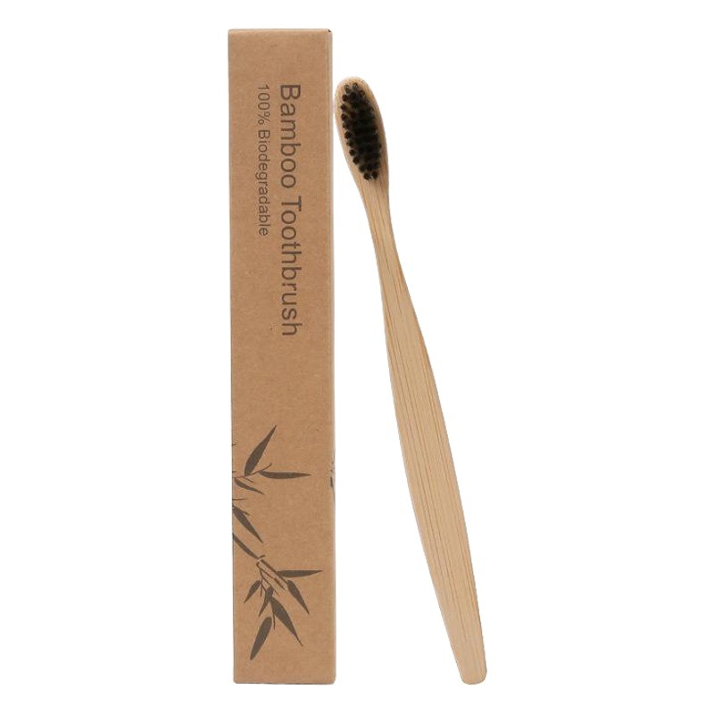 Cross-border Travel Homestay Hotel Non-disposable Toothbrush Bamboo Charcoal Bamboo Fiber Soft Hair Adult Bamboo Toothbrush Customization