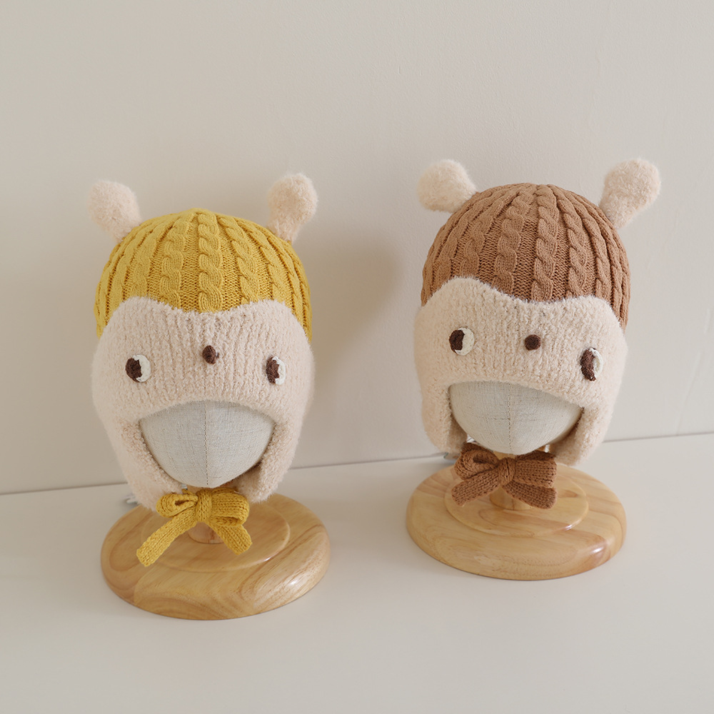 Dudula Playful Cartoon Baby Hat Winter Cute Wool Hat for Boys and Girls Super Cute Warm Hat for Girls Ear Protection Hat