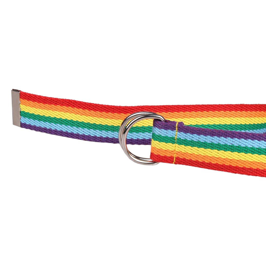 New Korean Style Women's Double-Ring D-Buckle Seven Rainbow Ribbon Casual All-Match Women's Internet Celebrant Super Long Summer Decorative Belt