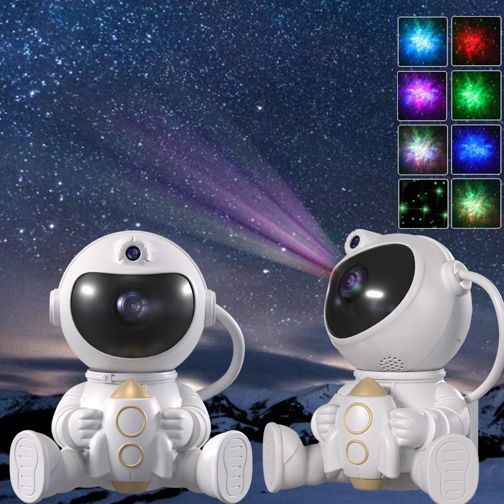 New rocket astronaut starry light gift atmosphere spaceman projection night light projection lamp bedroom decoration