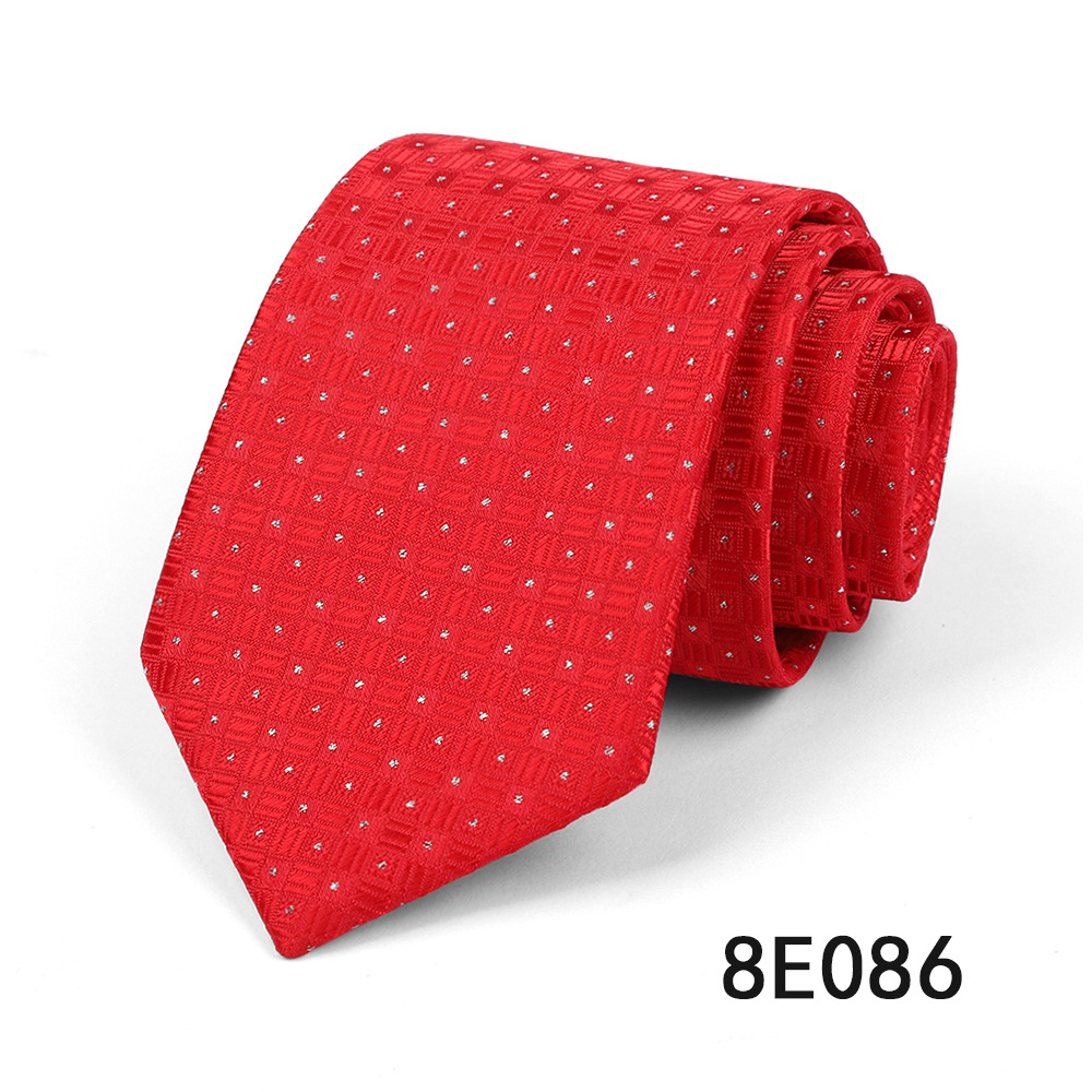 Picture of Men's Tie Business Casual Stripesd Tie 8cm Polyester Jacquard Embroider Print Tie Wholesale Formal Wear