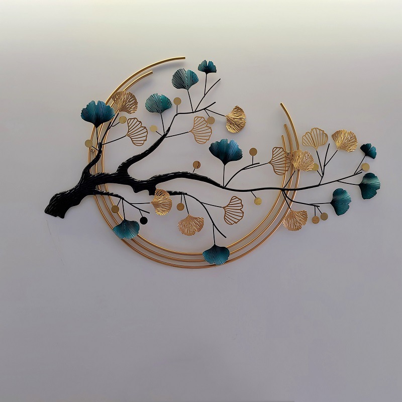 Wall Decorations New Chinese Wall Decoration Pendant Living Room Light Luxury Bedroom TV Background Dining Room Iron Wall Decorations