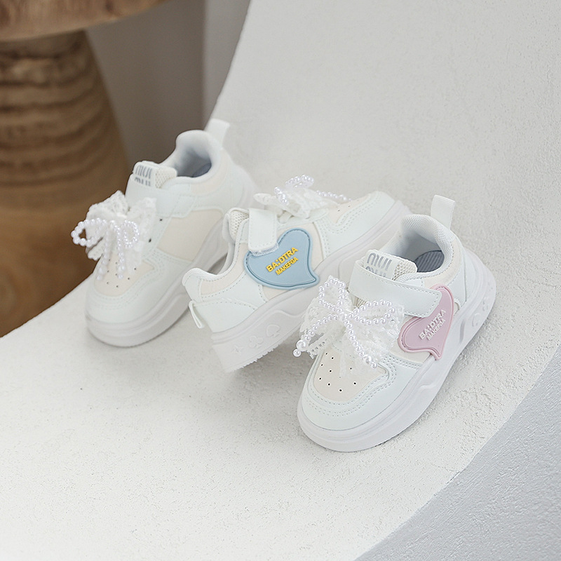 Girls' shoes 2025 new spring soft-soled casual children's white shoes girls' versatile sneakers student board shoes