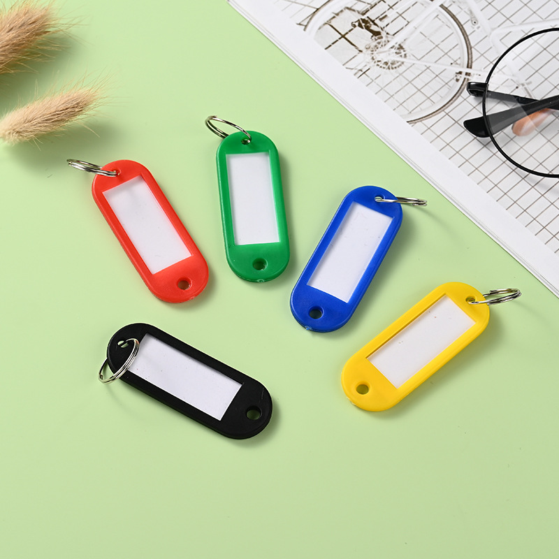 Industrial storage key chain can be written Department key card management multi-color can be marked classification management key card chain