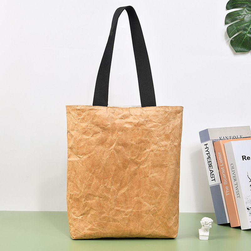 Cowhide Waterproof DuPont Paper Bag Washable Tear Paper Bag Wholesale Shopping Gift Tote Bag Printing