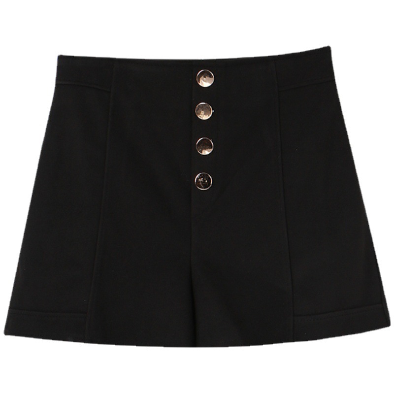 Picture of Popular Shorts Women's 2023 New High-Waist Slim Internet Celebrity Wide-Leg Outer Wear Casual A-Line Pants Trendy