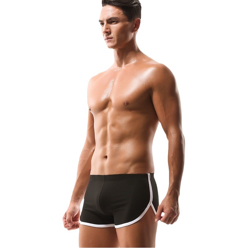 Men's Underwear Men's Boxers Cotton Loose Youth Arlo Pants Four-Corner Breathable Sports Side Slit Short Pants