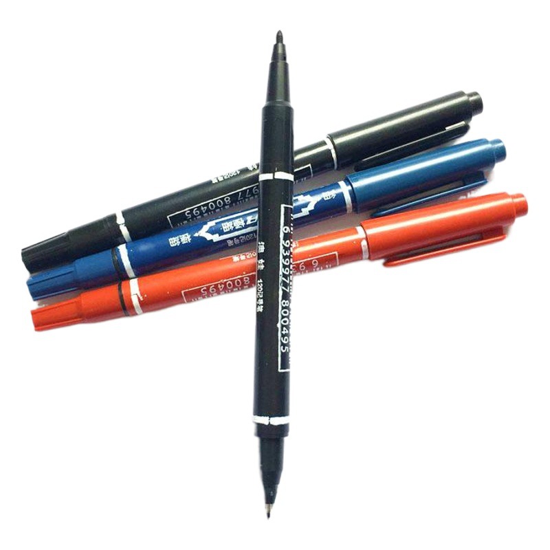 Aowa water-based small double-headed marker black children's students Gou line pen art special stationery wholesale