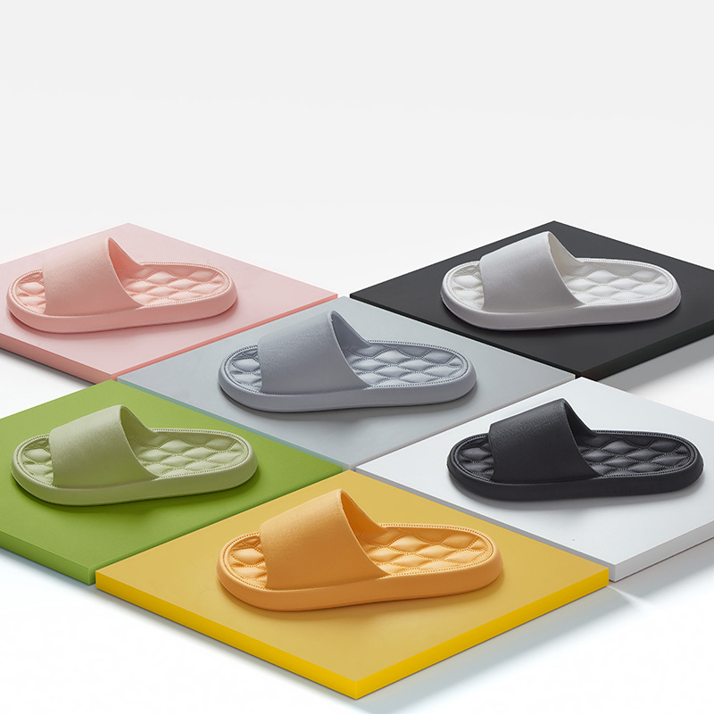 Slippers for Summer Home Indoor Non-Slip Wear-Resistant Thin Guest Hotel Bathroom Slippers Cartoon Solid Color Slippers Wholesale