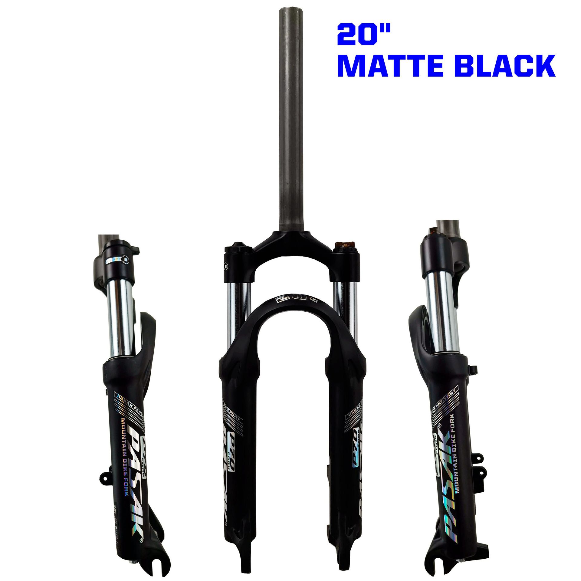 Picture of PASAK mountain bike shock absorber front fork soft and hard adjustable lockable 20/24 inch folding bike small wheel diameter disc brake
