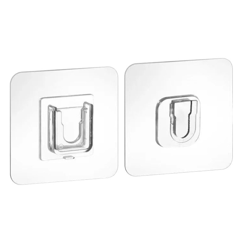 Strong non-trace female buckle non-perforated storage rack viscose backup buckle bathroom wall large transparent strong hook