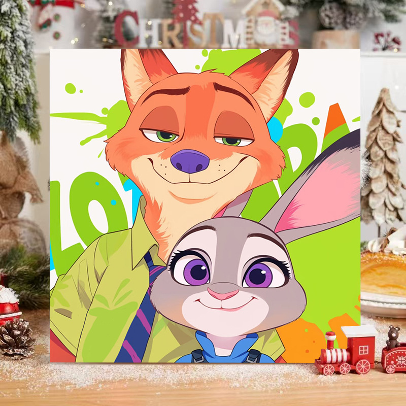 Picture of The child prodigy of Naohai diy digital oil painting manual coloring animation Ao C Naozha oil painting decorative painting