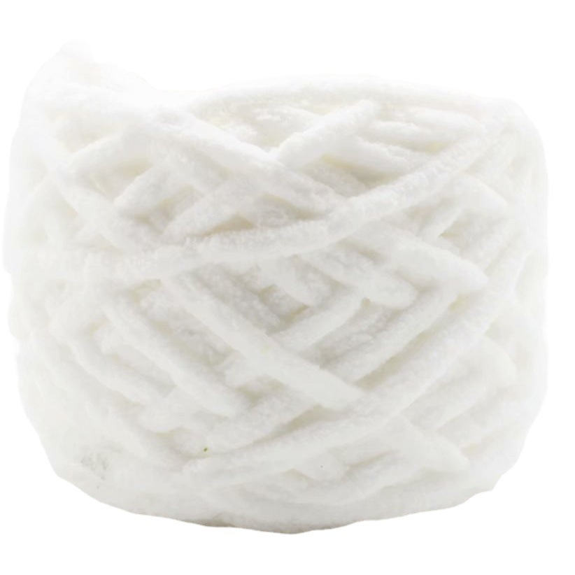 Thick Ice Strip Ice Line Self-Woven Scarf Wool Group Thick Line Ball Ring Spindle Yarn Hook Shoes Hand Woven Diy Material Bag