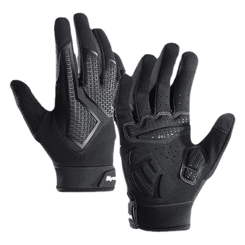 Outdoor Sports Bicycle Long Finger Anti-slip Shock-absorbing Gloves Spring and Summer Men's Breathable Sunscreen Touch Screen Riding Gloves
