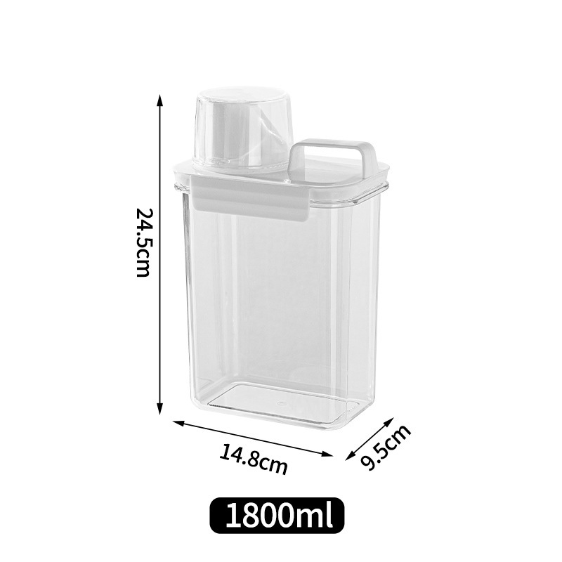 Picture of Sealed Jar Grain Kitchen Storage Food Grade Transparent Plastic Jar Box Snacks Dry Tea Storage Jar